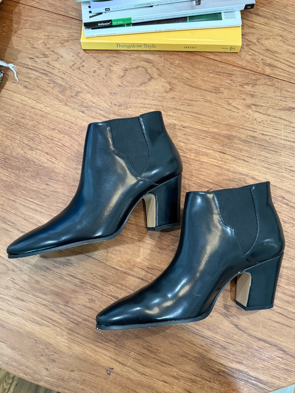 Women's Black Pointed Ankle Boots